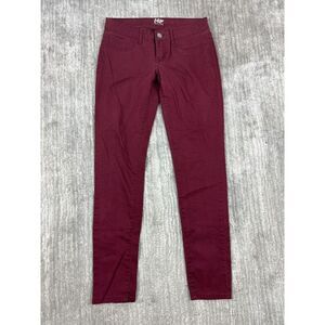 Tokyo Darling Jeggings Womens 4 Red Burgundy Low-Rise Skinny Jeans